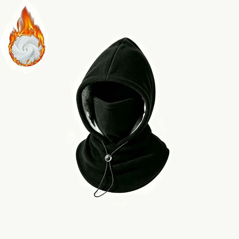 2-piece integrated flannel warm face mask and hat